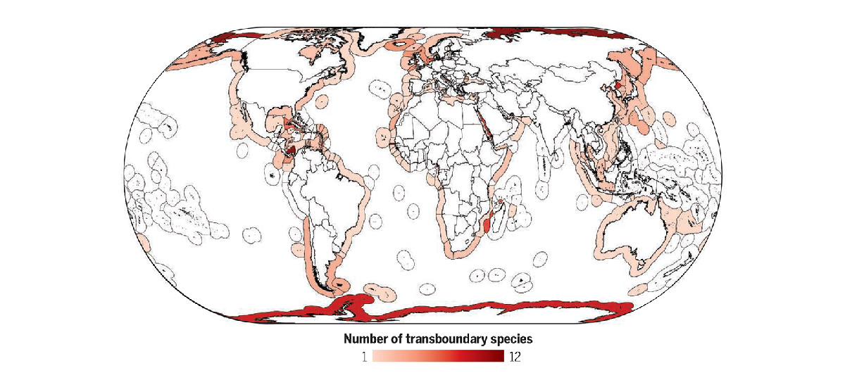 Fig. 1.10. EEZs projected to contain one or more new fishery stocks by 2010