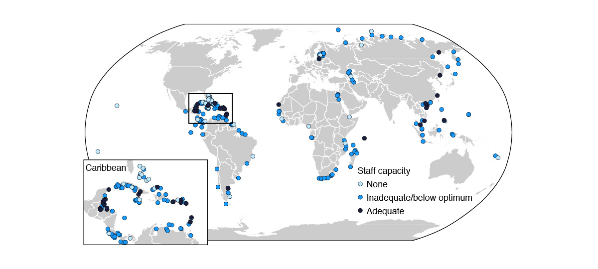 Fig.6.11. Reported level of MPA staff capacity (map)